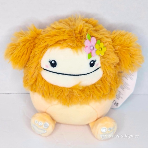 SHASTA 🐾 Orange BigFoot w Flowers 5 in Original Squishmallow ☆》NWT《☆ - Picture 1 of 9
